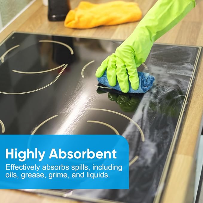 Microfiber Cleaning Cloth, 50 Sheets Shop Towels Commercial Grade Washcloths - Image 4