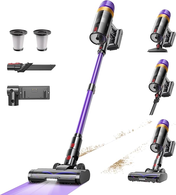 Cordless Vacuum Cleaner, 580W 50KPA 70Mins Upgraded Stick Vacuum Cleaners by Unknown