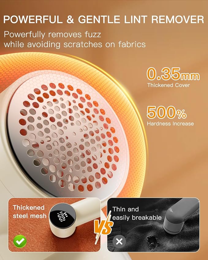 Electric Lint Remover and Fabric Shaver, Rechargeable Clothes Shaver - Image 5