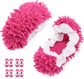 8 Pcs Mop Slippers Socks Floor Cleaning, Microfiber Shoe Covers dust Washable by WellMall