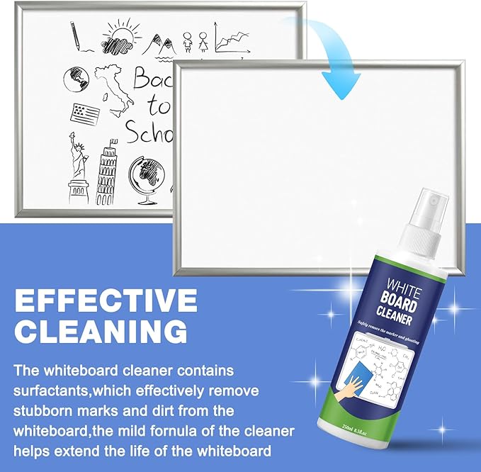 10 Pack Whiteboard Cleaner Spray 8.5oz Dry Erase Board Cleaner - Image 4