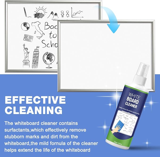 8 Pack Whiteboard Cleaner Spray 8.5oz Dry Erase Board Cleaner - Image 3