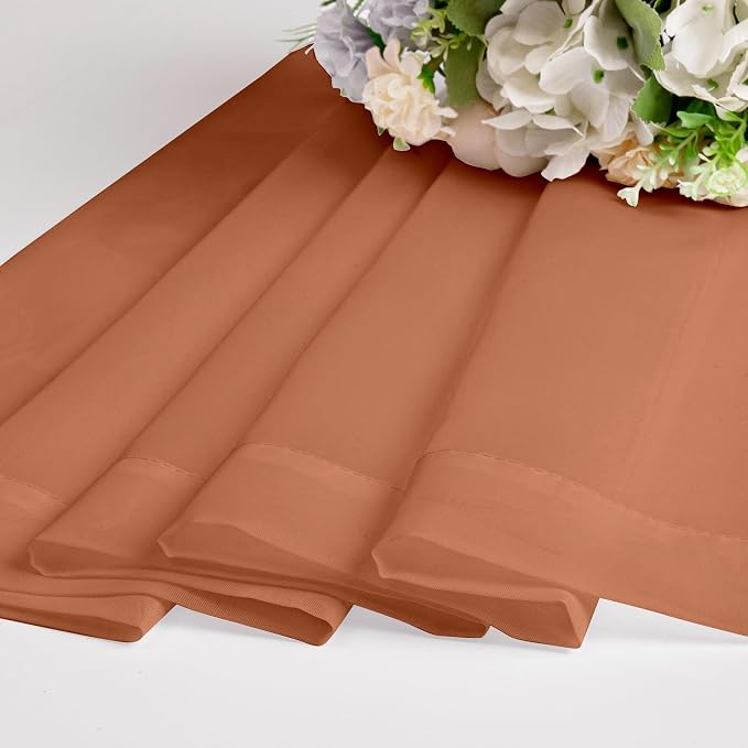 Chyhomenyc Orange Sheer Curtains 36 inch Length 2 Panels, Light Filtering Voile - Image 7