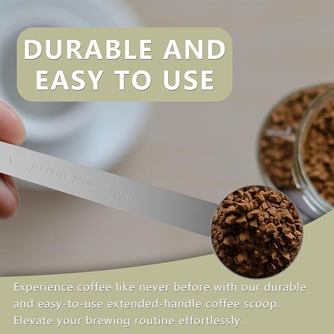 1PCS 2 Tablespoon Coffee Scoop, 9.5" Long Handle Measuring Spoon, Two tbsp - Image 4
