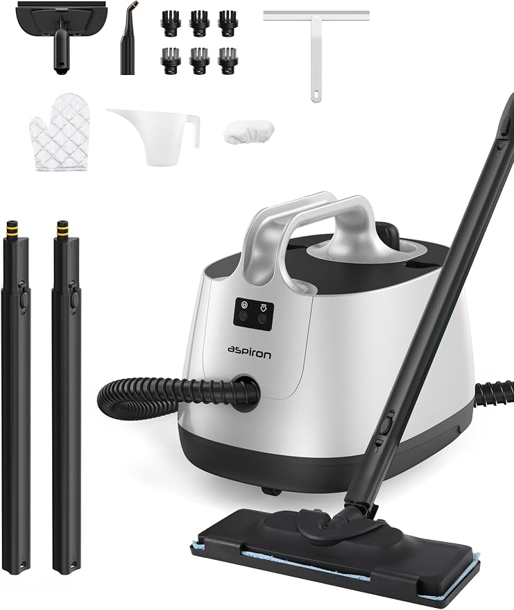 Steam Cleaner, 293°F 58 PSI Powerful Multipurpose Handheld Steam Mop by aspiron