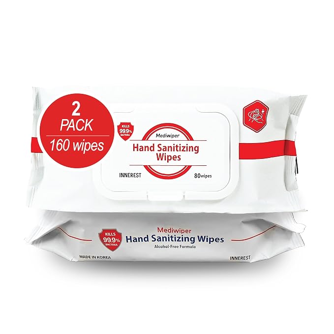 Mediwiper - 160 Wipes Alcohol-Free Sanitizing Wipes Disinfecting Large by Mediwiper