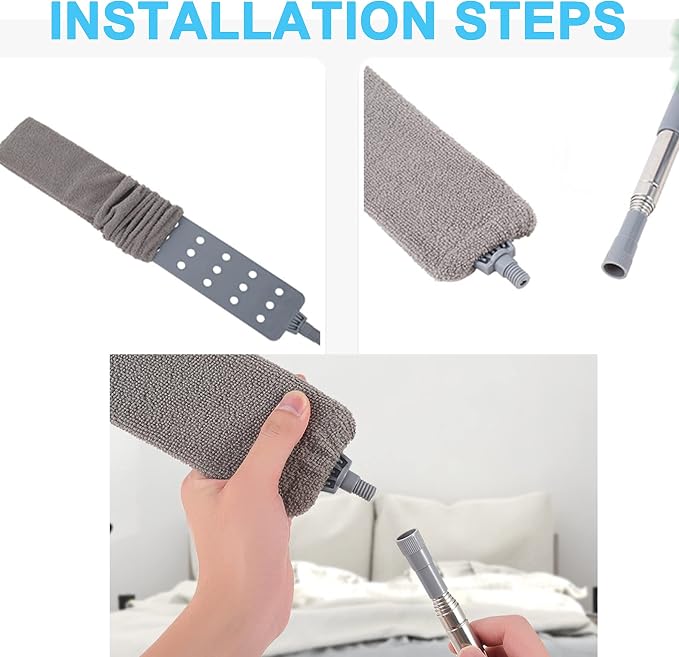 Upgraded Under Appliance Cleaning Gadgets, Microfiber Gap Duster, Skinny Flat - Image 8