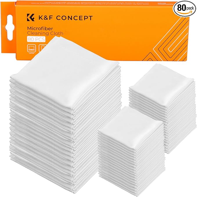 K&F CONCEPT 80 Pack Microfiber Cleaning Cloths by KFCONCEPT