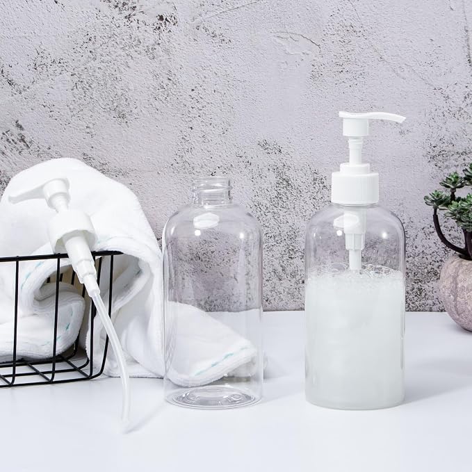 Yebeauty Soap Dispenser, 4 Pack 13.5oz/400ml Empty Refillable Pump Bottle - Image 8