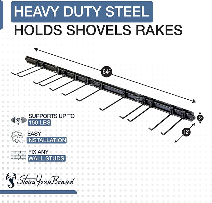 StoreYourBoard Garage Tool Organizer Wall Mount – Heavy Duty Garage Wall - Image 4