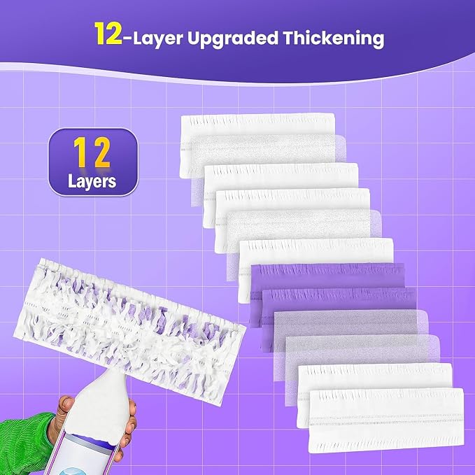 50 Pack Power Mop Refills Pads for Swiffer, Disposable Power Mop Refills for - Image 3
