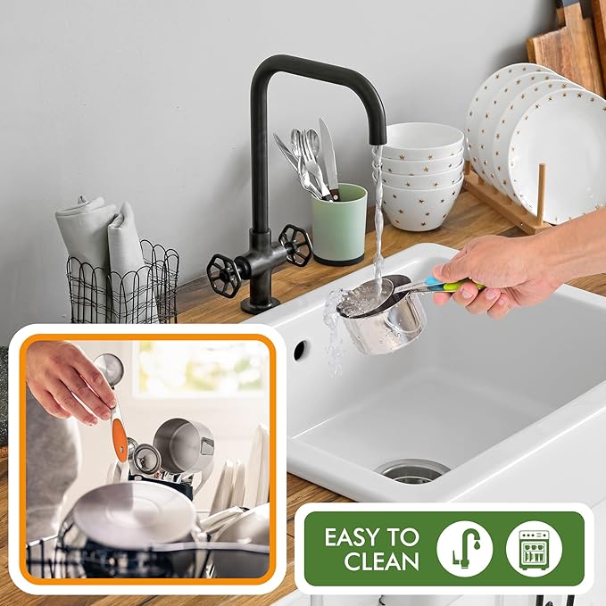HOTEC 10-Pack Measuring Cups &Spoons Set, Kitchen Gadagets Cooking Baking - Image 4