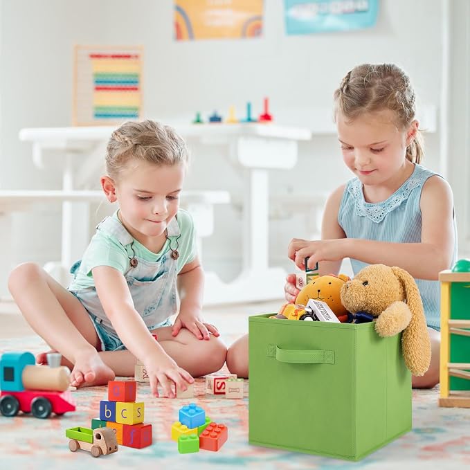 Stero Fabric Storage Bins 6 Pack Fun Colored Durable Storage Cubes - Image 4