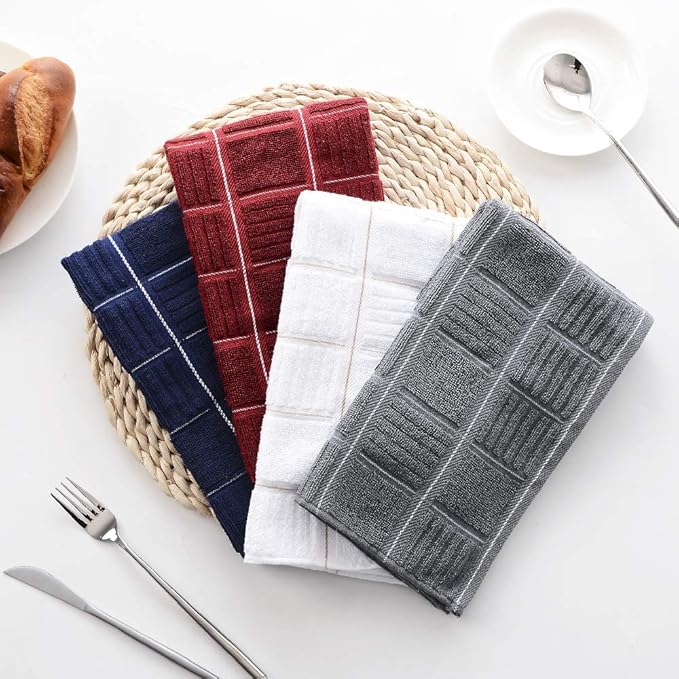 Anyi 100% Cotton Kitchen Towels, Absorbent Dish Towels - Image 6