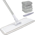 18" Professional Microfiber Mop Floor Cleaning System, Flat Mops by Makelifeeasier