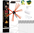 39 Feet Chimney Sweep Kit, Chrome Button Locking System, Chimney Cleaning Kit by Morinoli