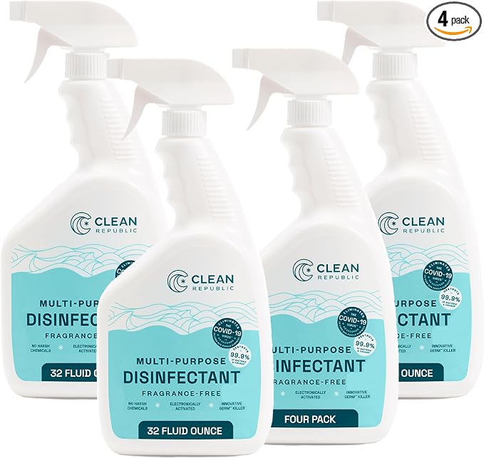 Clean Republic Multi-Purpose Disinfectant, Cleaning Spray, 32 Fluid Ounce Bottle by CleanRepublic