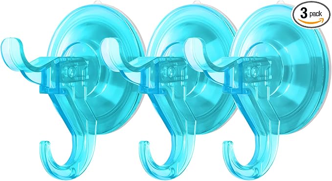 Antimbee 3 Pack Suction Cup Hooks, Removable Reusable Bathroom Suction Hooks by Antimbee