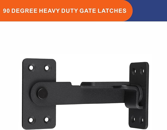 2PCS Flip Latch Lock, 90 Degre Heavy Duty Gate Latch - Image 6