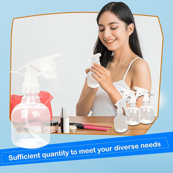 20 Pcs Empty Plastic Spray Bottle 8 OZ Reusable Clear Liquid Container - Image 6