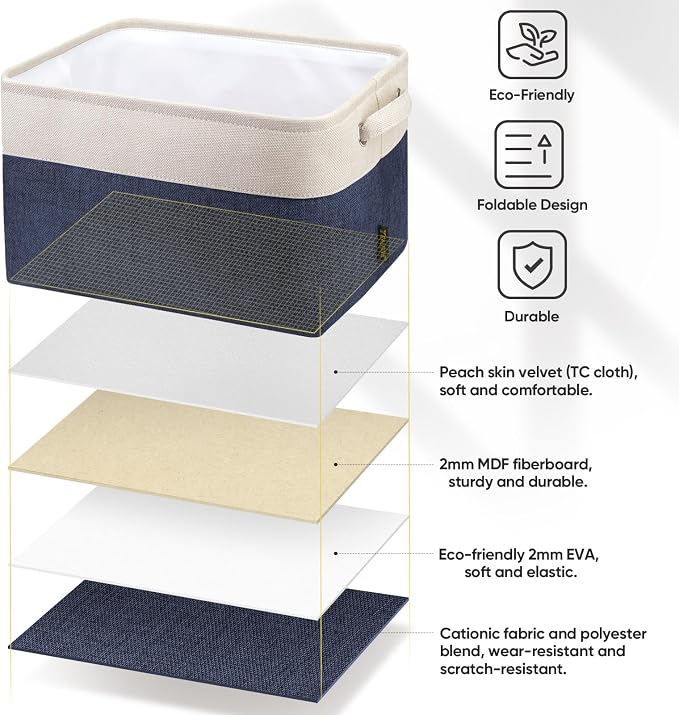 BALEINE 3 Pack Fabric Storage Bins - Image 5