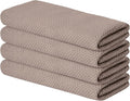 Artoid Mode 100% Cotton Brown Waffle Weave Kitchen Dish Cloths, 13x28 Inch by ArtoidMode