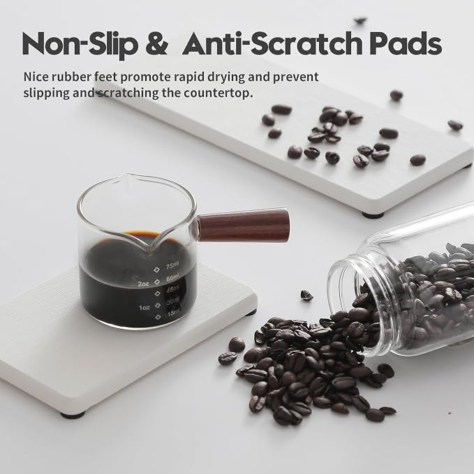 3PCS Bathroom Sink Vanity Trays, Quick Stone Drying Mat Dish Soap Dispenser - Image 5