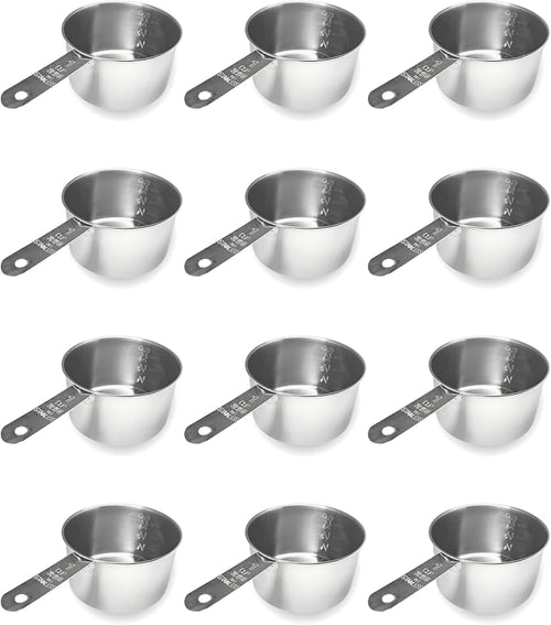 1 Cup Stainless Steel Measuring Cup | Sturdy Metal 250 ml | 240 cc | 8 oz | by Knupp+Co.