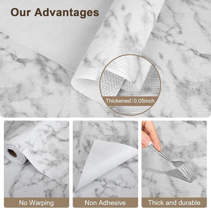OcePor Non-Adhesive Drawer and Shelf Liner 24IN x 30FT，Non Slip Cabinet and - Image 4