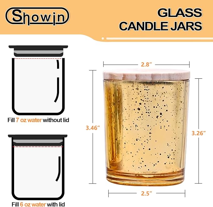 Thick Candle Jars for Making Candles 12 Pcs, 7 OZ Empty Jars - Image 6