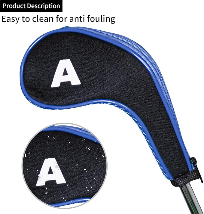 Golf 12pcs Thick Synthetic Golf Iron Head Covers Set Headcover Fit All Brands - Image 4