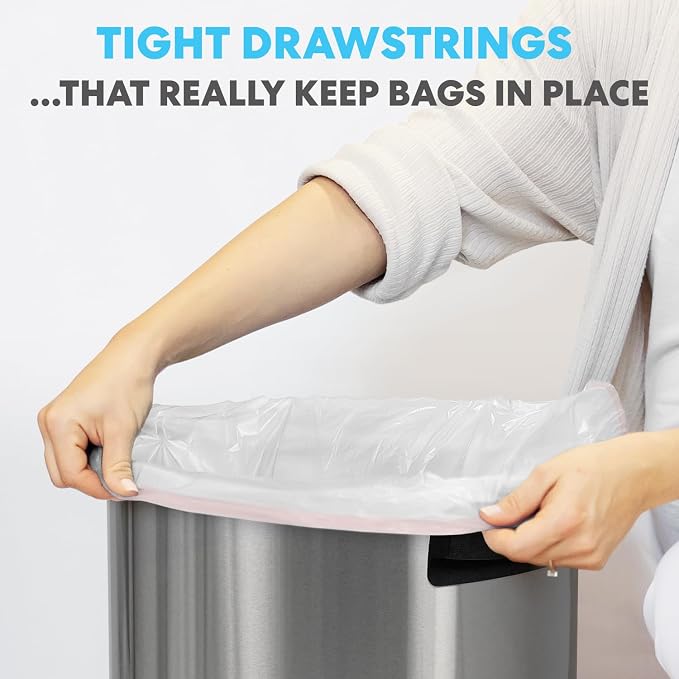 SIMPLI-MAGIC 17 Gallon Drawstring Trash Bags, 120 Pack – Tall Kitchen Garbage - Image 4