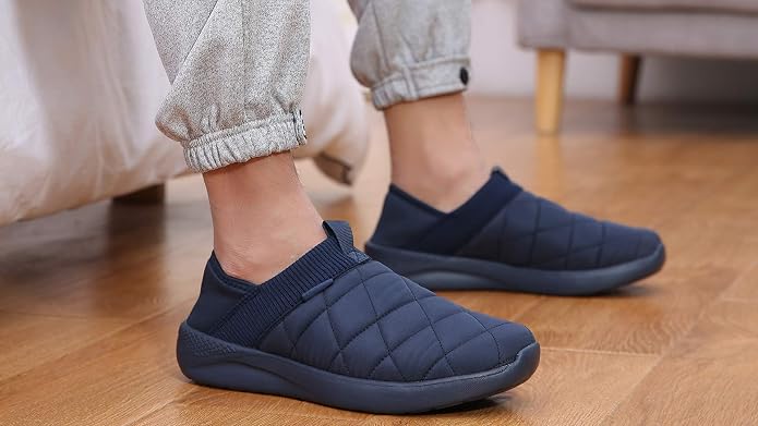 KUBUA Slippers for Men and Womens Indoor House Shoes Plush Slip on Outdoor - Image 6