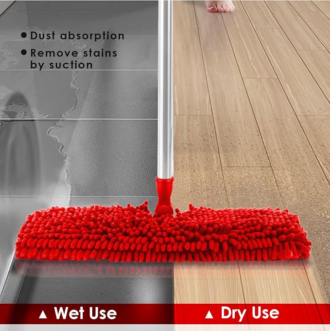 MASTERTOP Microfiber Mop for Floor Cleaning, Hardwood Dust Mop, Wet Mopping - Image 4