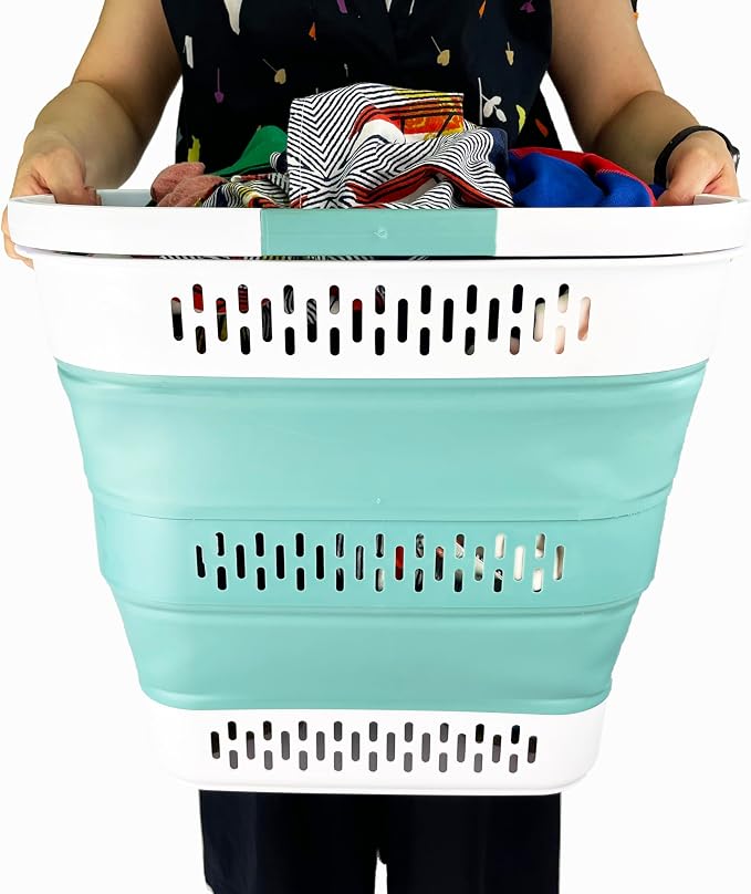 SAMMART 40L Collapsible Plastic Laundry Basket - Image 6
