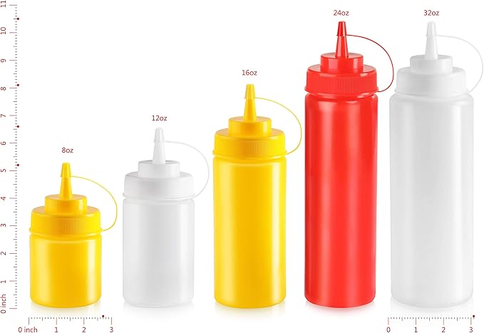 New Star Foodservice Squeeze Bottles, Wide Mouth, 16 oz - Image 3