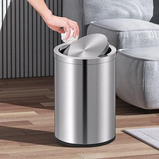 Mbillion Small Trash Can with Swing Lid 4 Gallons/15 Liter, Mini Trash Can with - Image 6