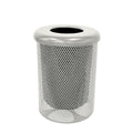 COATEDOUTDOORFURNITURE RFT-P-Gry Heavy Duty Round Trash Receptacle by CoatedOutdoorFurniture