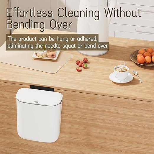 2.4 Gallon Kitchen Compost Bin Hanging Small Trash Can - Image 7