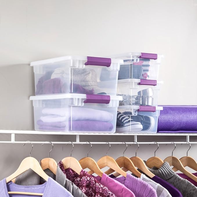 Sterilite 48-Pack ClearView Latch Box, Stackable Storage Organizer Bins - Image 7