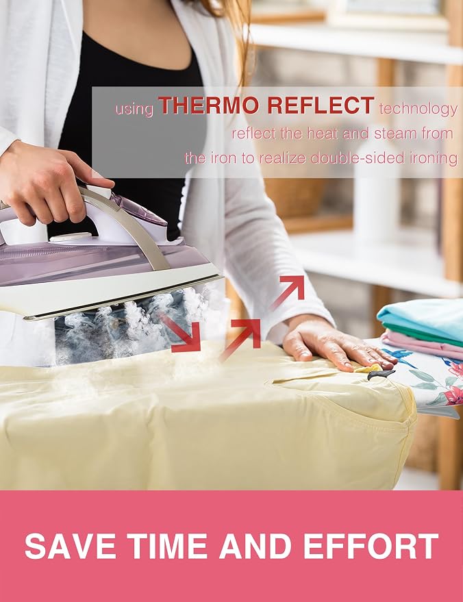 Extra Wide Ironing Board Cover and Pad, 18X49 Reflective Silicone Ironing Board - Image 2