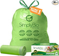 Simply Bio 13 Gallon Compostable Trash Bags Liners Drawstring, Heavy Duty Extra by SimplyBio