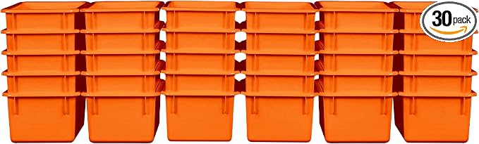 Wood Designs Cubby Storage Bin, Heavy Duty Plastic Containers by Unknown