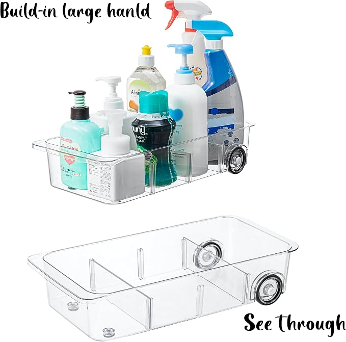 Fridge Organizer Bins With Wheels, 2 Pack Roll Out Refrigerator Organizers And - Image 5