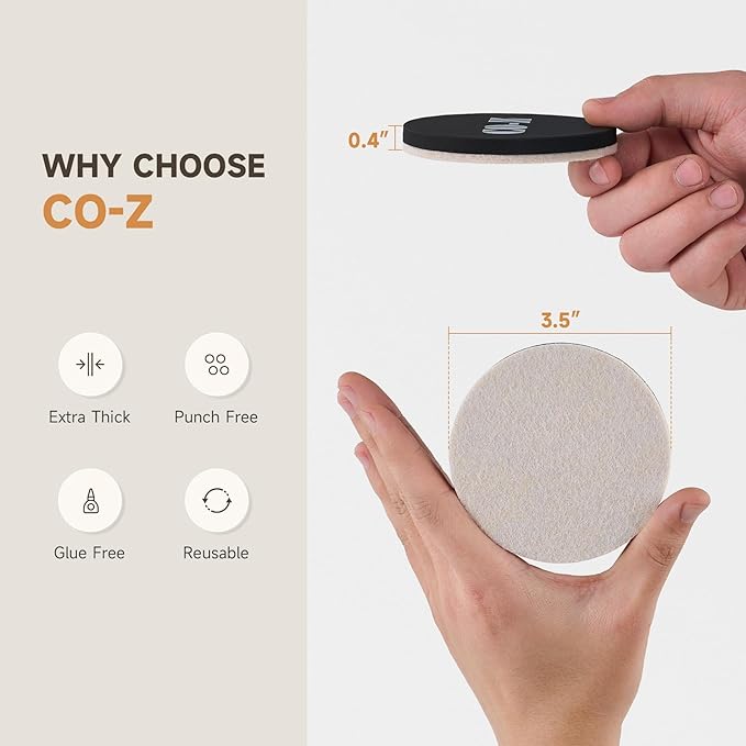 CO-Z 8pcs Felt Furniture Sliders - Image 5