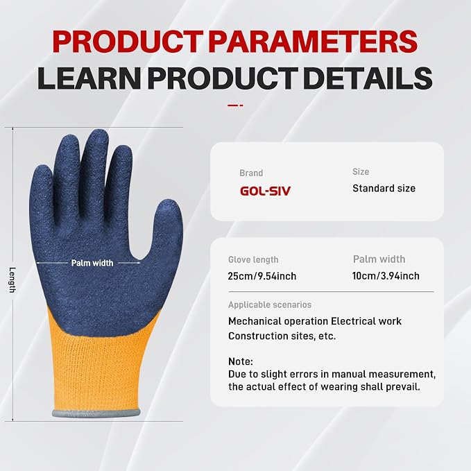 Electrical Insulated Gloves, 500V High Voltage Resistance Electrician Safety - Image 7