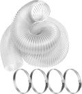 Hon&Guan 4" x 10' Dust Collection Hose, Flexible Clear Odorless PVC Dust by HonGuan