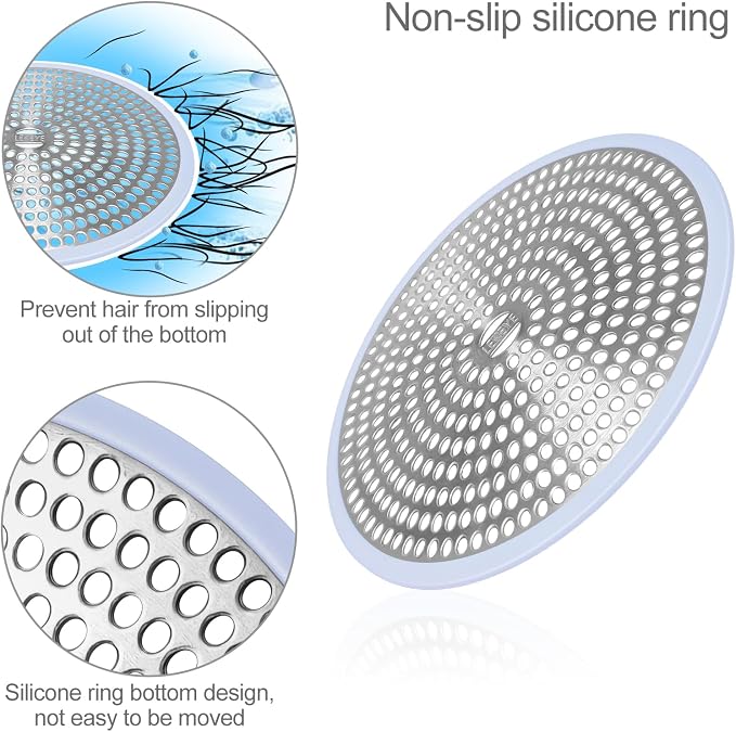 LEKEYE Shower Drain Hair Catcher | Strainer | Shower Stall Drain Cover | - Image 5