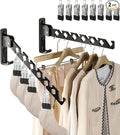 Wall Mount Coat Hanger Holder Black Clothes Drying Organizer Rack Garment Hooks by DrDJ