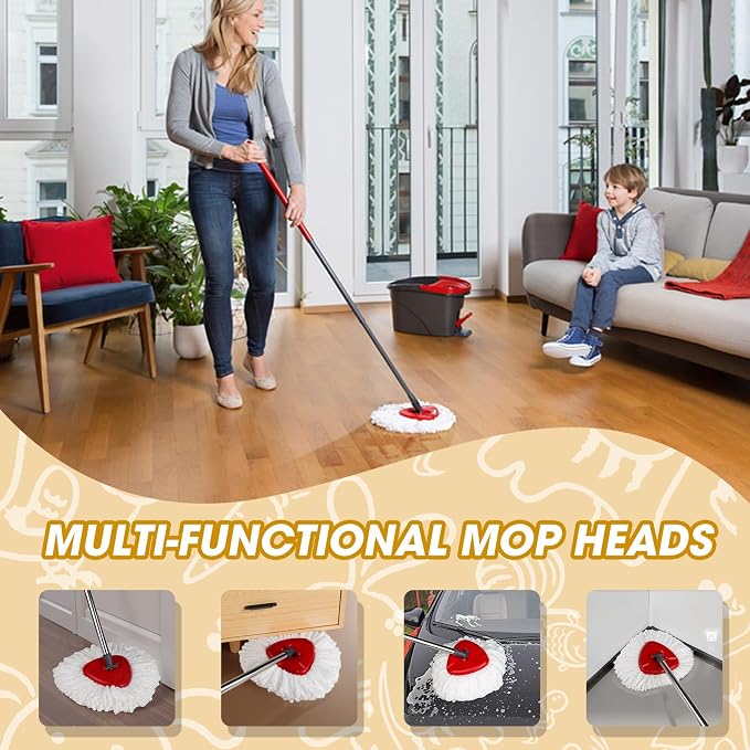 10 Pack Spin Mop Replacement Heads, 360° Microfiber Spin Mop Refills - Image 6
